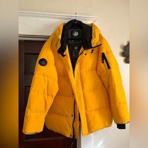 Canada Goose Yellow Puffer Jacket with Hood